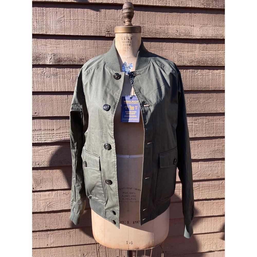 Woolrich John Rich & Bros Mens Summer Bomber Jacket Olive Green W01022 Size M